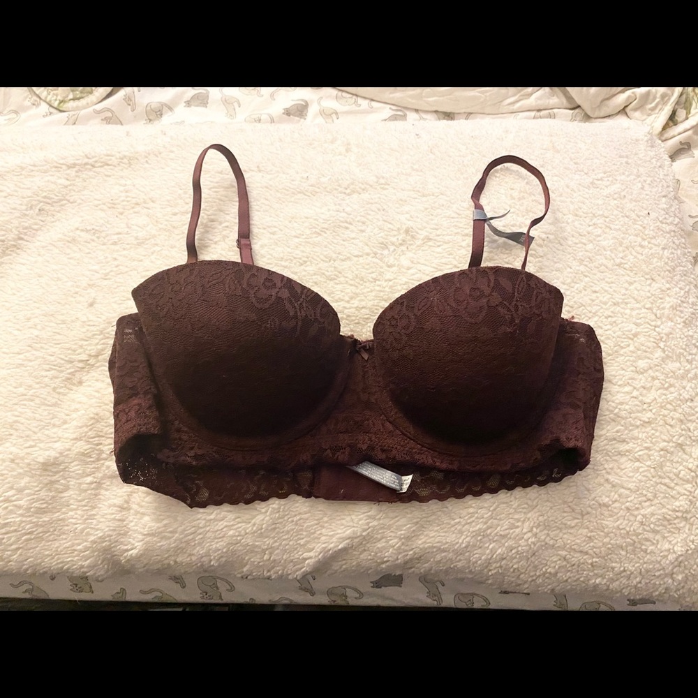 Burgundy Aerie Audrey Lace Bra